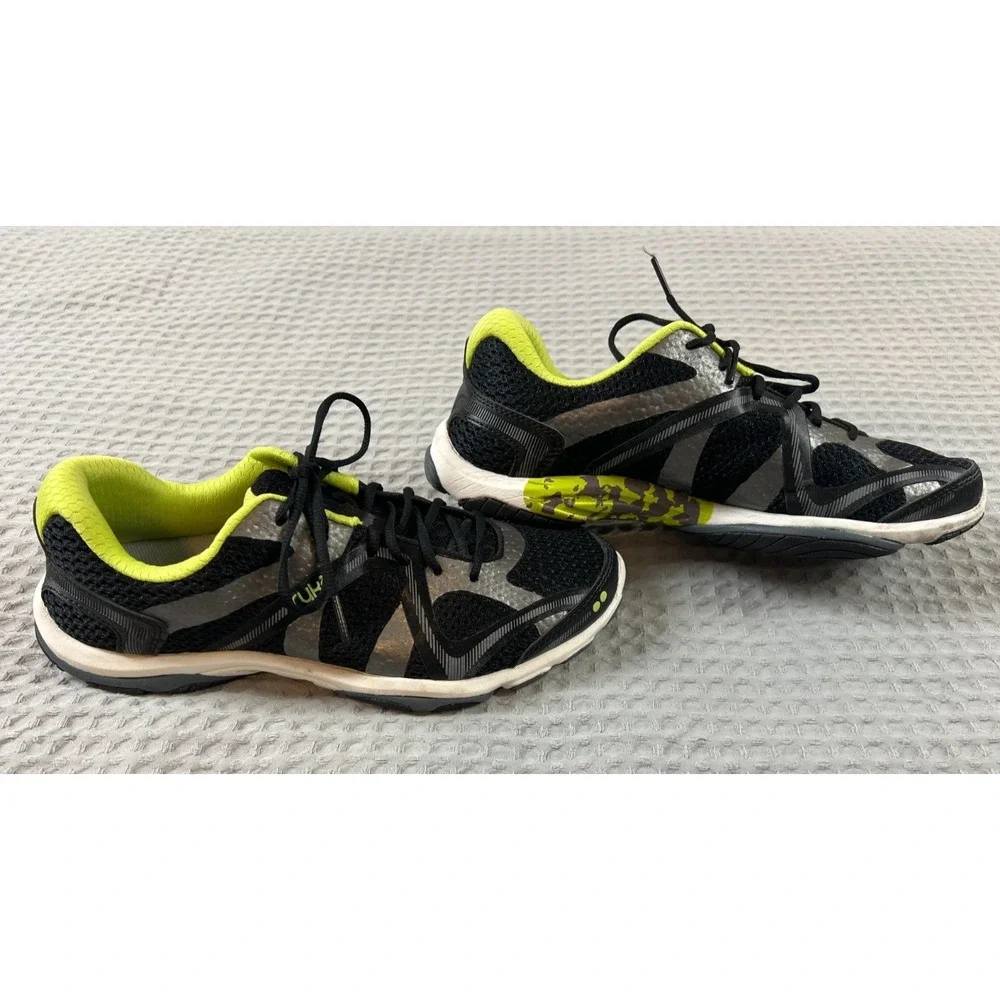 Ryka Influence Women's Training Shoes Size 9.5M Black & Neon Cross Trainer